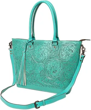 American Darling Hand Tooled Genuine Leather Women Bag Western Handbag Purse