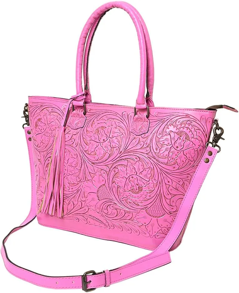 American Darling Hand Tooled Genuine Leather Women Bag Western Handbag Purse