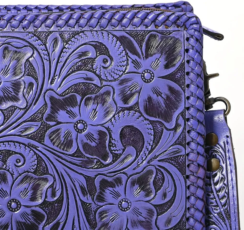 American Darling Hand Tooled Genuine Leather Women Bag Western Handbag Purse
