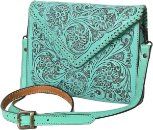 American Darling Hand Tooled Genuine Leather Women Bag Western Handbag Purse