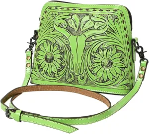 American Darling Hand Tooled Genuine Leather Women Bag Western Handbag Purse