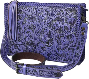 American Darling Hand Tooled Genuine Leather Women Bag Western Handbag Purse