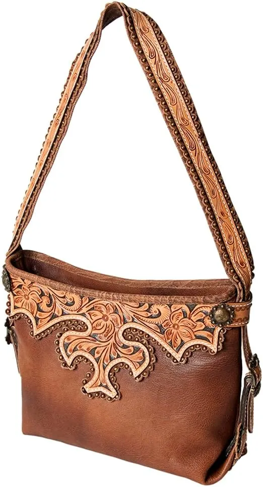 American Darling Hobo Hand Tooled Hair on Genuine Leather Western Women Bag | Handbag Purse | Leather Hobo Bag | Hobo Bags for Women | Hobo Purse | Hobo Wallet | Cute Hobo Bag