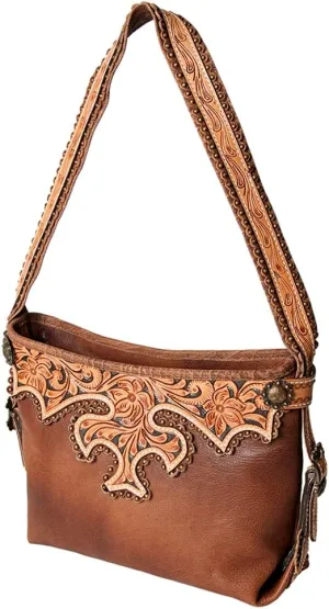 American Darling Hobo Hand Tooled Hair on Genuine Leather Western Women Bag | Handbag Purse | Leather Hobo Bag | Hobo Bags for Women | Hobo Purse | Hobo Wallet | Cute Hobo Bag