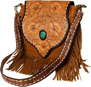 American Darling Messenger Hand Tooled Genuine Leather Women Bag Western Handbag Purse | Cute Messenger Bag | Leather Messenger Bag | Messenger Purse