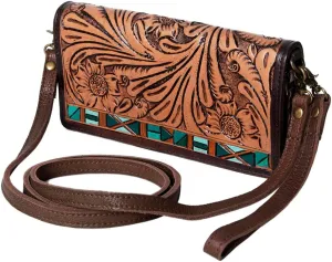 American Darling Organizer Hand Tooled Genuine Leather Western Women Bag Handbag Purse | Organizer Bag for Women | Cute Organizer Bag | Organizer Purse