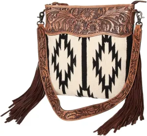 American Darling Signature Crossbody Hand Tooled Saddle Blanket Genuine Leather Western Women Bag Handbag Purse | Crossbody Bag for Women | Cute Crossbody Bag | Crossbody Purse