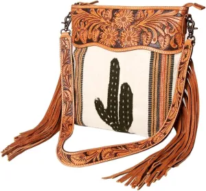 American Darling Signature Crossbody Hand Tooled Saddle Blanket Genuine Leather Women Bag Western Handbag Purse