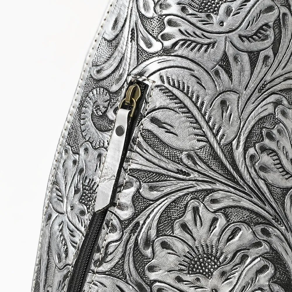 American Darling Sling Hand Tooled Genuine Leather Women Bag Western Handbag Purse, Black