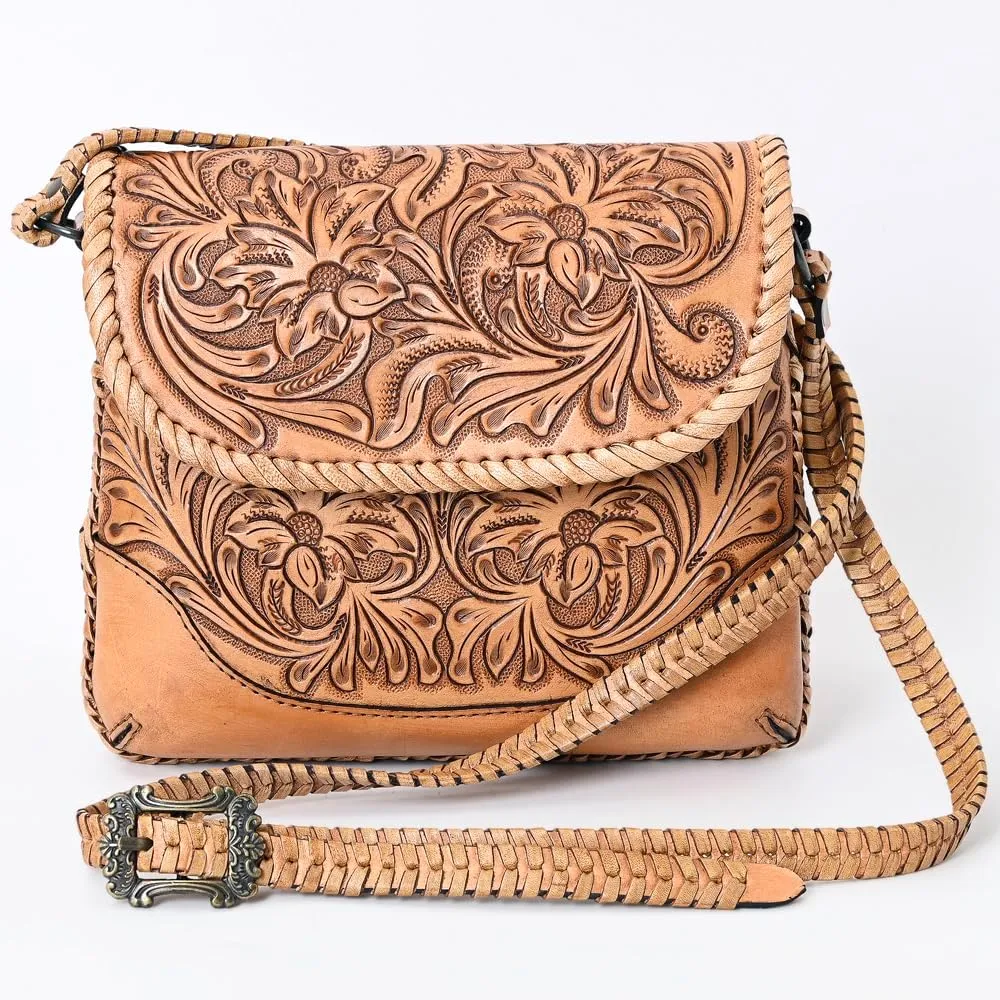 American Darling Small Crossbody Hand Tooled Genuine Leather Women Bag Western Handbag Purse