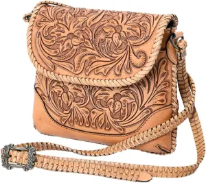 American Darling Small Crossbody Hand Tooled Genuine Leather Women Bag Western Handbag Purse