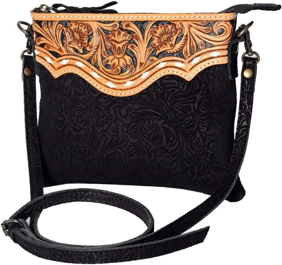 American Darling Small Crossbody Saddle Blanket Genuine Leather Women Bag Western Handbag Purse