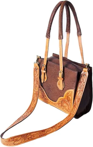 American Darling Tote Hand Tooled Genuine Leather Western Women Bag Handbag Purse | Western Tote Bag | Travel Tote Bags | College Tote Bag | Casual Tote Bag