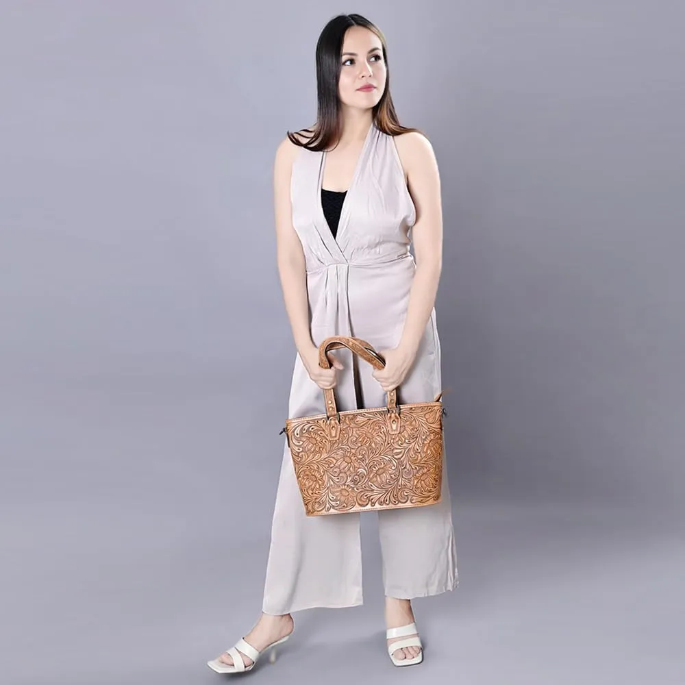 American Darling Tote Hand Tooled Genuine Leather Women Bag Western Handbag Purse
