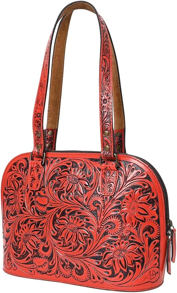 American Darling Tote Hand Tooled Genuine Leather Women Bag Western Handbag Purse