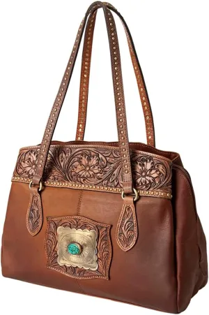 American Darling Tote Hand Tooled Genuine Leather Women Bag Western Handbag Purse