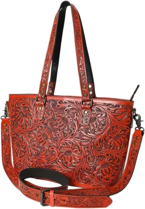 American Darling Tote Hand Tooled Genuine Leather Women Bag Western Handbag Purse