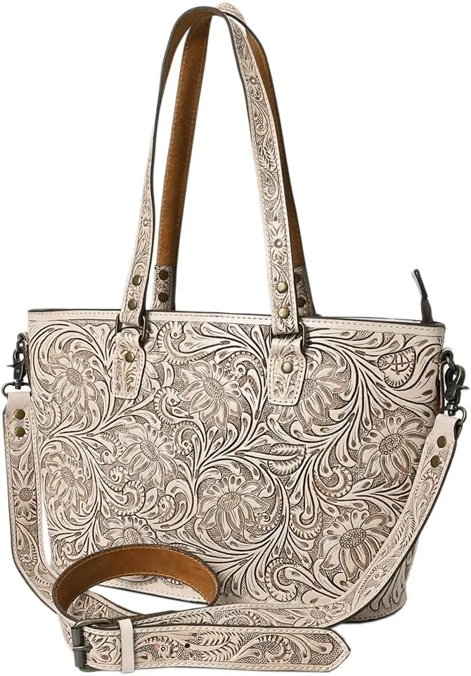 American Darling Tote Hand Tooled Genuine Leather Women Bag Western Handbag Purse