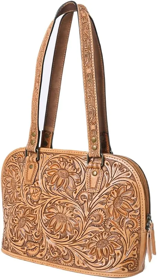 American Darling Tote Hand Tooled Genuine Leather Women Bag Western Handbag Purse