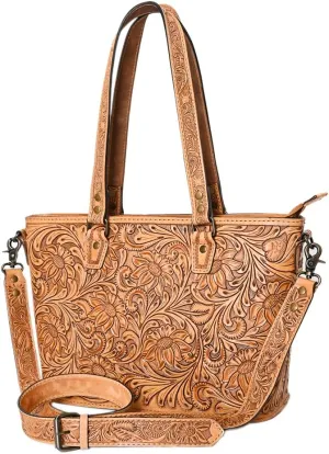 American Darling Tote Hand Tooled Genuine Leather Women Bag Western Handbag Purse