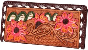 American Darling Wallet Hand Tooled Genuine Leather Western Women Bag | Handbag Purse | Women Wallet | Wristlet Wallet