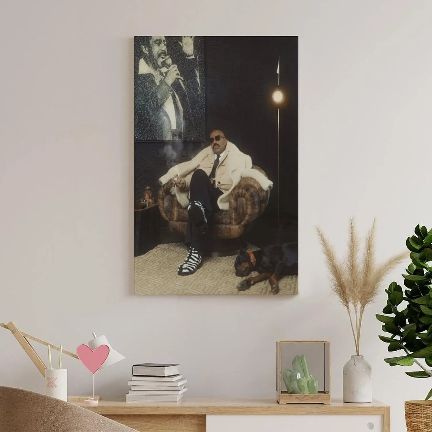 American Television Hosts Steve Harvey Canvas Posters And Wall Art Pictures For Room Aesthetics And Decor 1 Poster For Living Room Bedroom Bathroom Office DecorUnframe-Poster20x30inch(50x75cm)