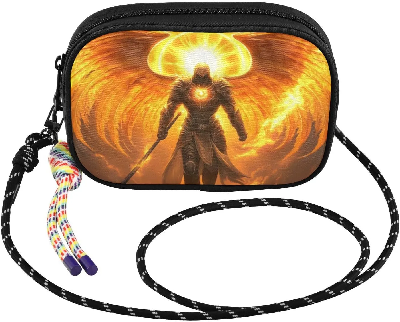 Archangel Wing Gold Small Crossbody Bags for Women Cell Phone Purses Women's Shoulder Handbag Wallet Purse