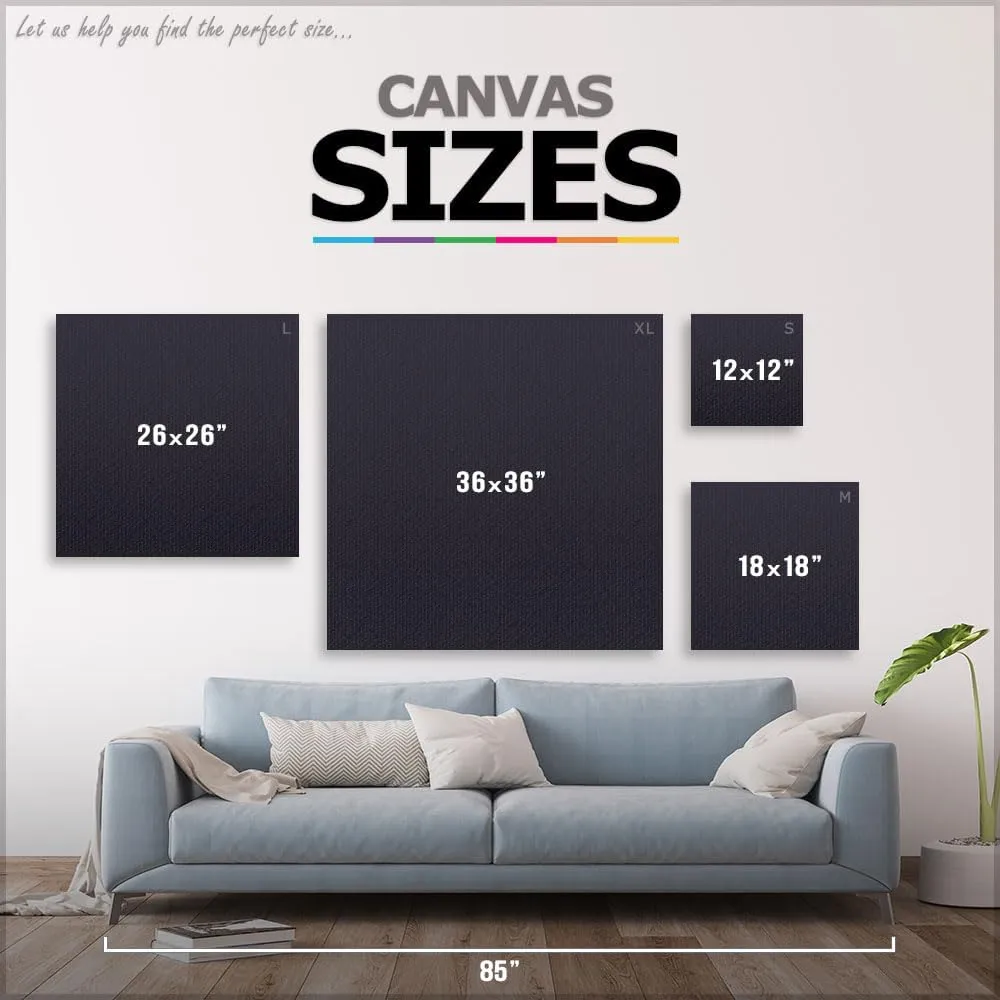 ARTCANVAS Black White Modern High Heels Shoe Stiletto Flower Pattern Canvas Art Print Stretched Framed Painting Picture Poster Giclee Wall Decor - 12" x 12" (1.50" Deep)