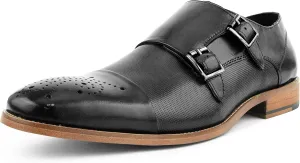 Asher Green AG1101 - Men's Dress Shoes, Formal Men's Shoes - Genuine Calf Leather Double Monk Strap