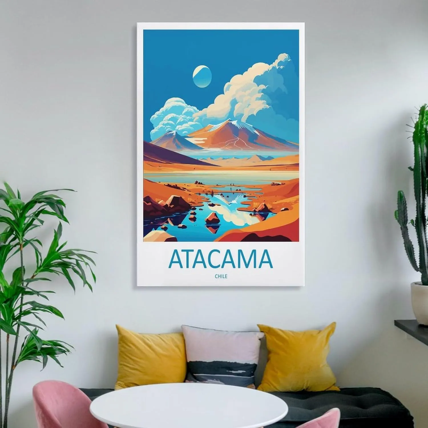 Atacama Desert Travel Print Atacama Desert Decoration Atacama Desert Print Art Atacama Canvas Poster Wall Art Decor Print Picture Paintings for Living Room Bedroom Decoration Frame 16x24inch(40x60cm)