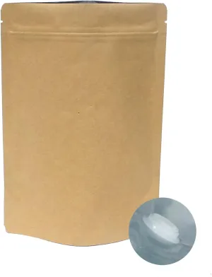 AwePackage Barrier Kraft Paper Stand up Zipper Coffee Pouch Bags with Aroma Degassing Valve (50, 8 Oz)