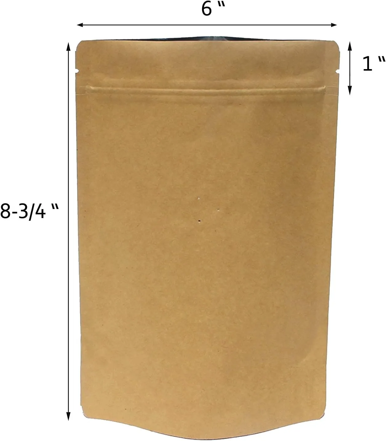 AwePackage Barrier Kraft Paper Stand up Zipper Coffee Pouch Bags with Aroma Degassing Valve (50, 8 Oz)