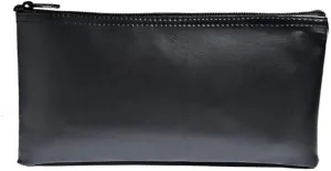 BankSupplies Reusable Money Bag | 7W x 3.5H | Vinyl Coating | Double-Stitched Seams | Heavy Duty Talon Woven Coil Straight Zipper | Leather-Like Textured Grain | Money Bags with Zipper