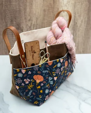 Basket Project Bag - Handmade Project Bags for Knitting/Crochet