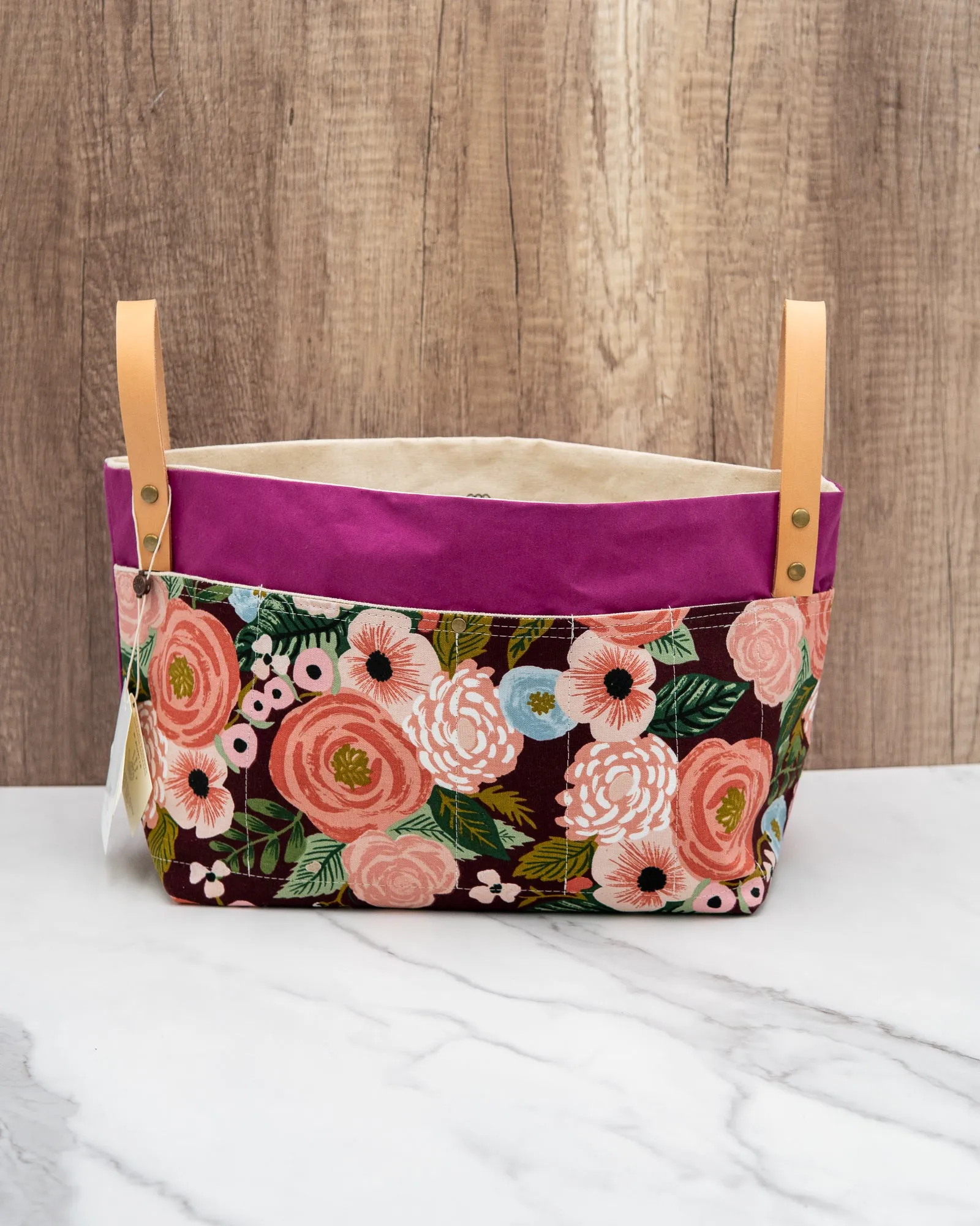 Basket Project Bag - Handmade Project Bags for Knitting/Crochet