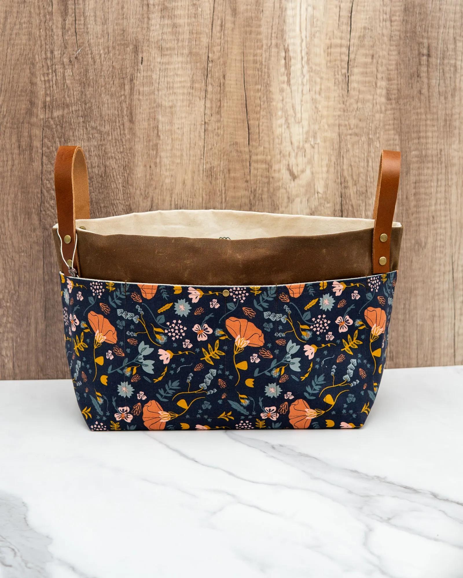 Basket Project Bag - Handmade Project Bags for Knitting/Crochet