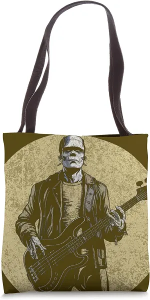 Bass Guitar Player Frank Bassist Graphic Electric Vintage Tote Bag