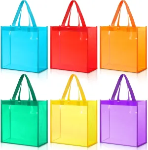 BBTO 6 Pcs Clear Tote Bag Stadium Approved Plastic Hand Bag