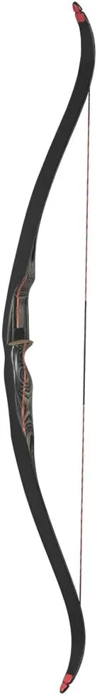 Bear Archery Fred Super Grizzly Recurve 45 lbs. LH, Black Maple-Red Stripe, One Size