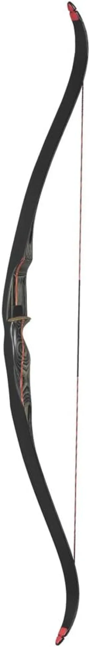 Bear Archery Fred Super Grizzly Recurve 45 lbs. LH, Black Maple-Red Stripe, One Size