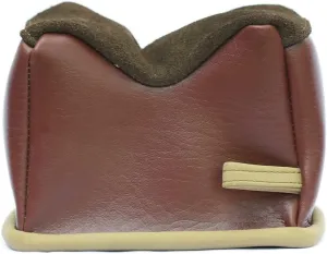 BenchMaster Rifle Bench Bag Rest, All Leather, Shooting Sand Bag, Gun Sighting, Weather Resistant, Hand Double Stitched, Multiple Sizes