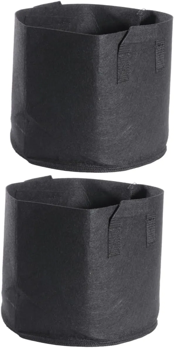 BESPORTBLE 2pcs 5 Nursery Bag 5 Gallon Non-Woven Aeration Pots with Straps Boost Plant Health Yields