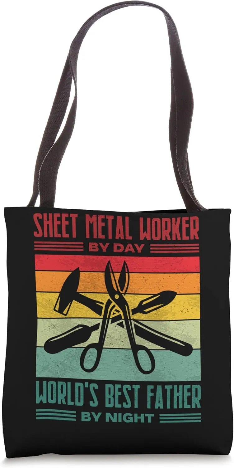 Best Sheet Metal Worker Dad thin Metal Sheets Metalworking Tote Bag