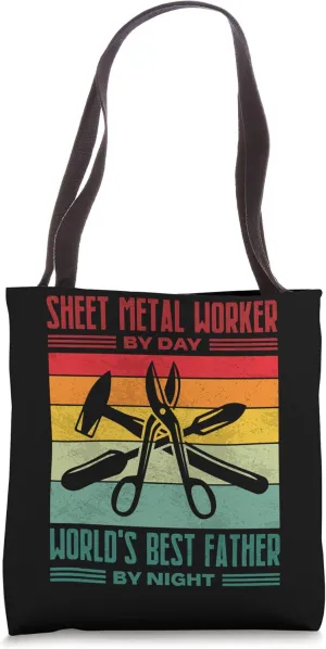 Best Sheet Metal Worker Dad thin Metal Sheets Metalworking Tote Bag