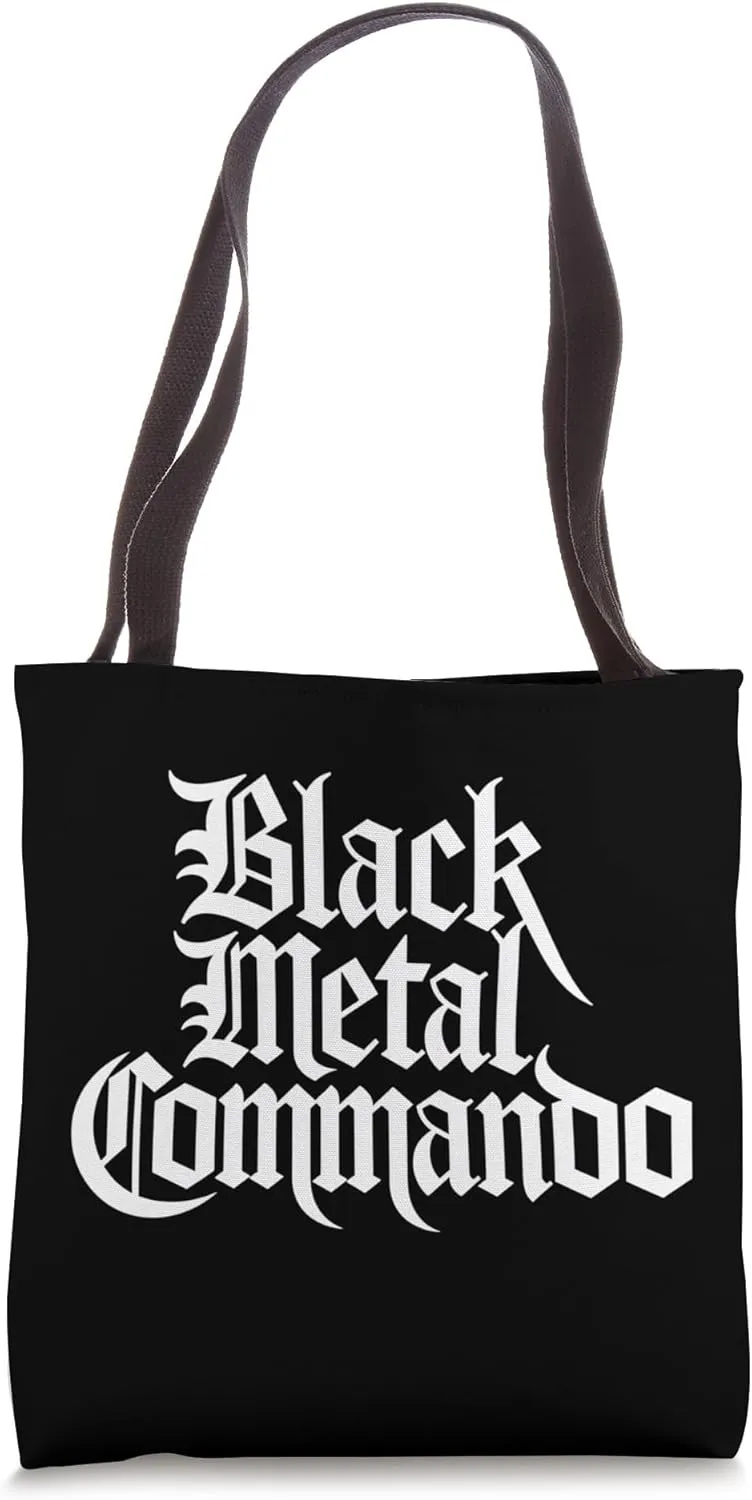 Black Metal Commando Tote Bag