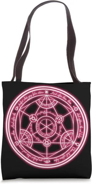 Blackcraft Human Transmutation Circle Witch Alchemist Symbol Tote Bag