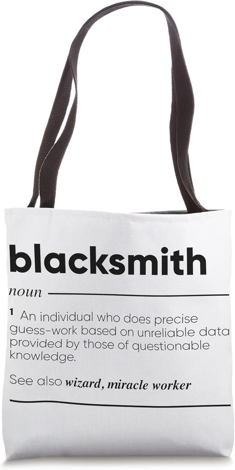 Blacksmith Funny Definition Tote Bag