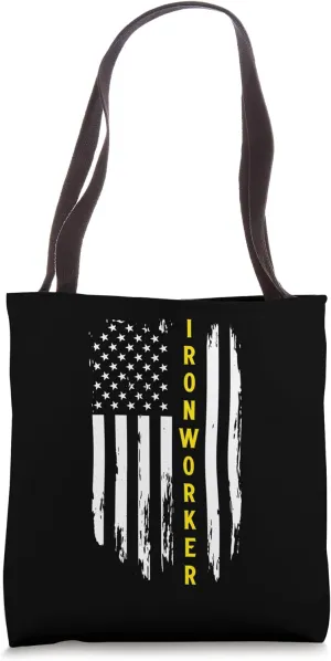Blacksmith Ironworker USA Flag Erector Ironworking Tote Bag