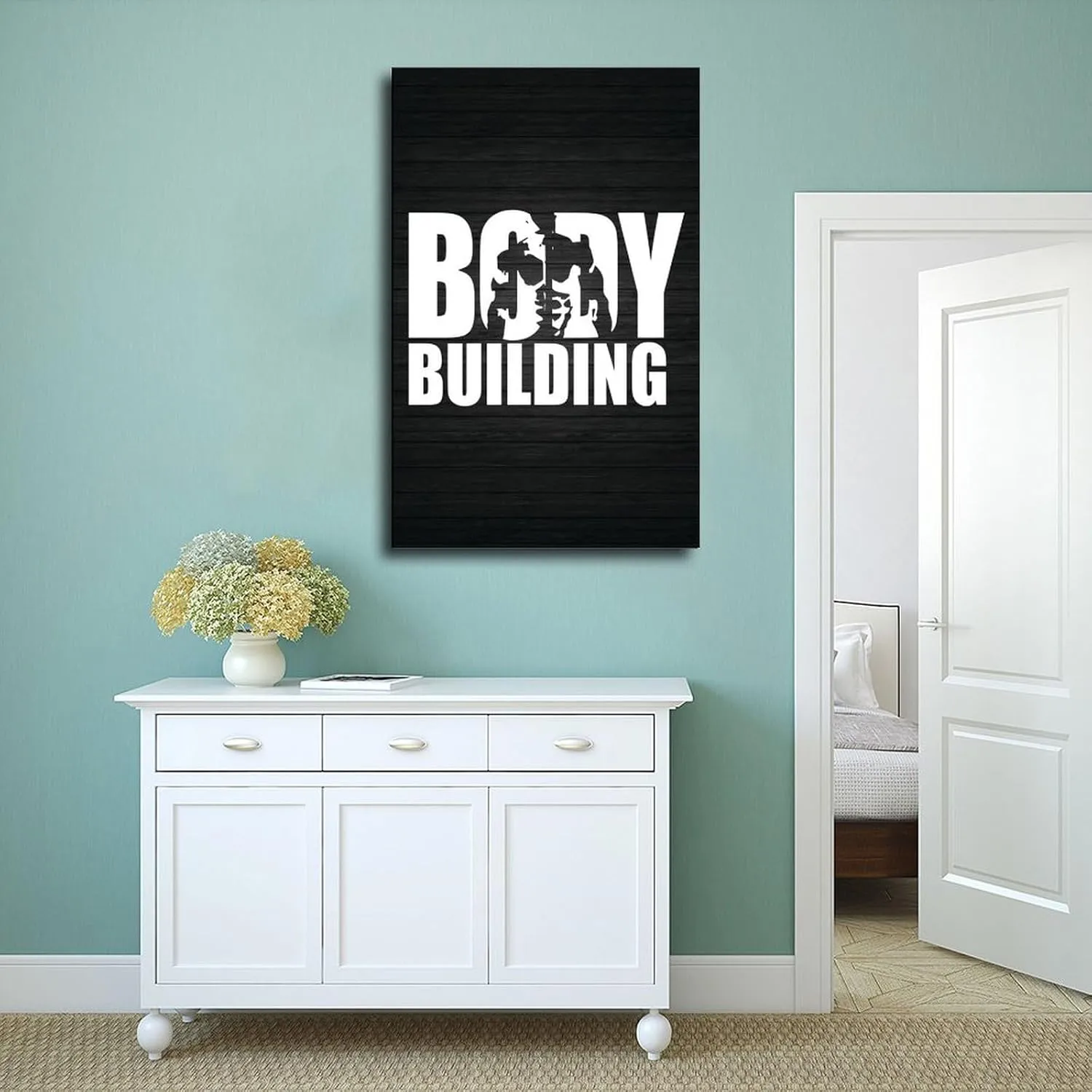 Bodybuilding Mr Olymia Bodybuilding Men Girl Fitness Workout Quotes Motivational Inspirational Muscle Gym Posters - Wall Art Print For Home Office Gym Frame 20x30inch(50x75cm)