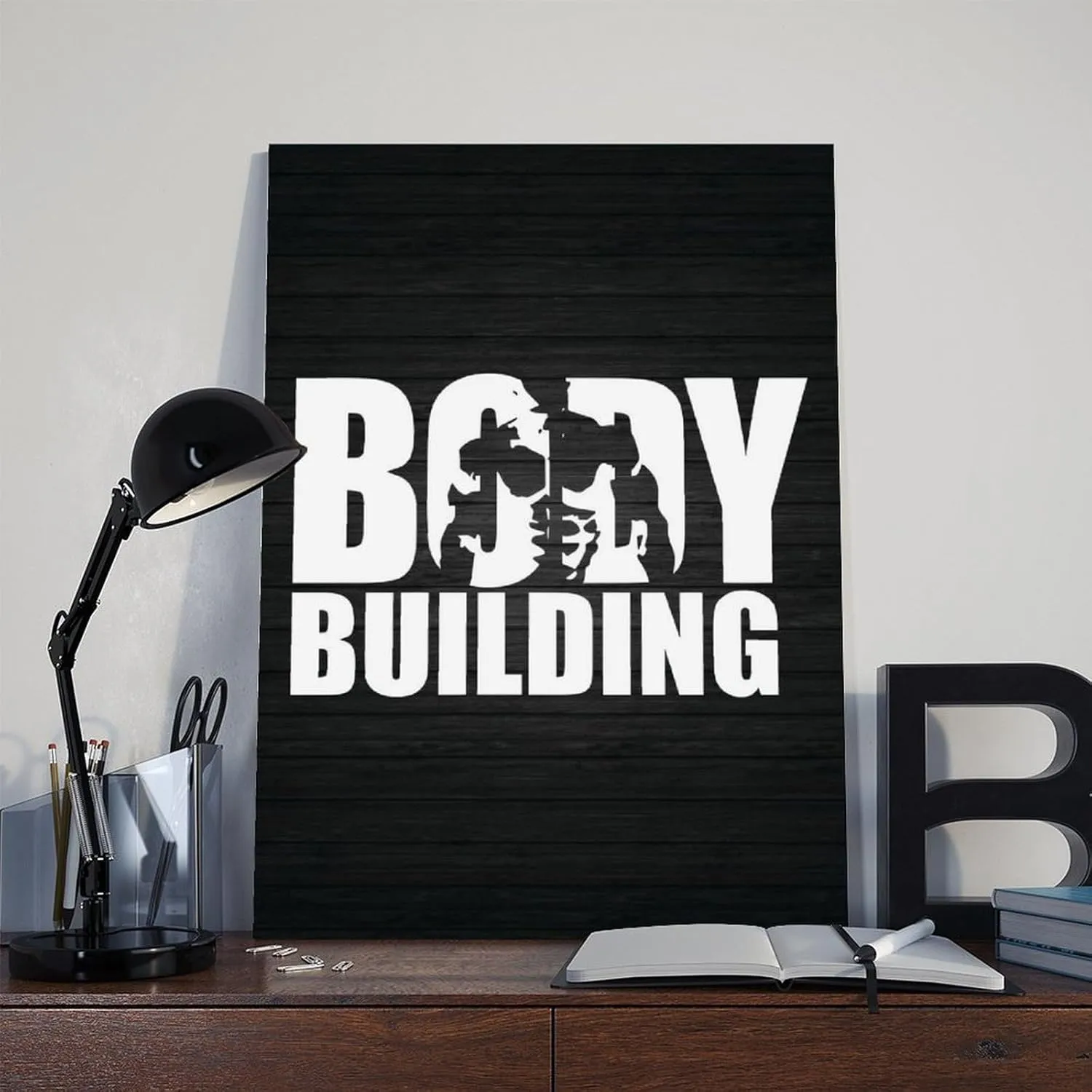 Bodybuilding Mr Olymia Bodybuilding Men Girl Fitness Workout Quotes Motivational Inspirational Muscle Gym Posters - Wall Art Print For Home Office Gym Frame 20x30inch(50x75cm)